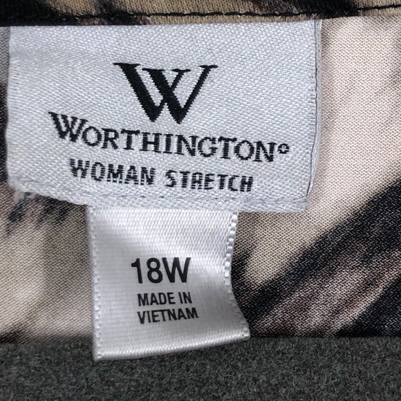 Plus SZ 18W Leopard Print Dress w/Cowel Scoop Neck by Worthington - Picture 7 of 7